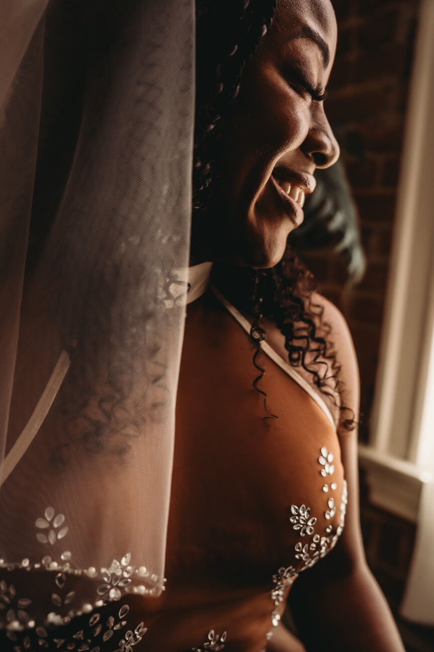 Bridal boudoir detail portrait