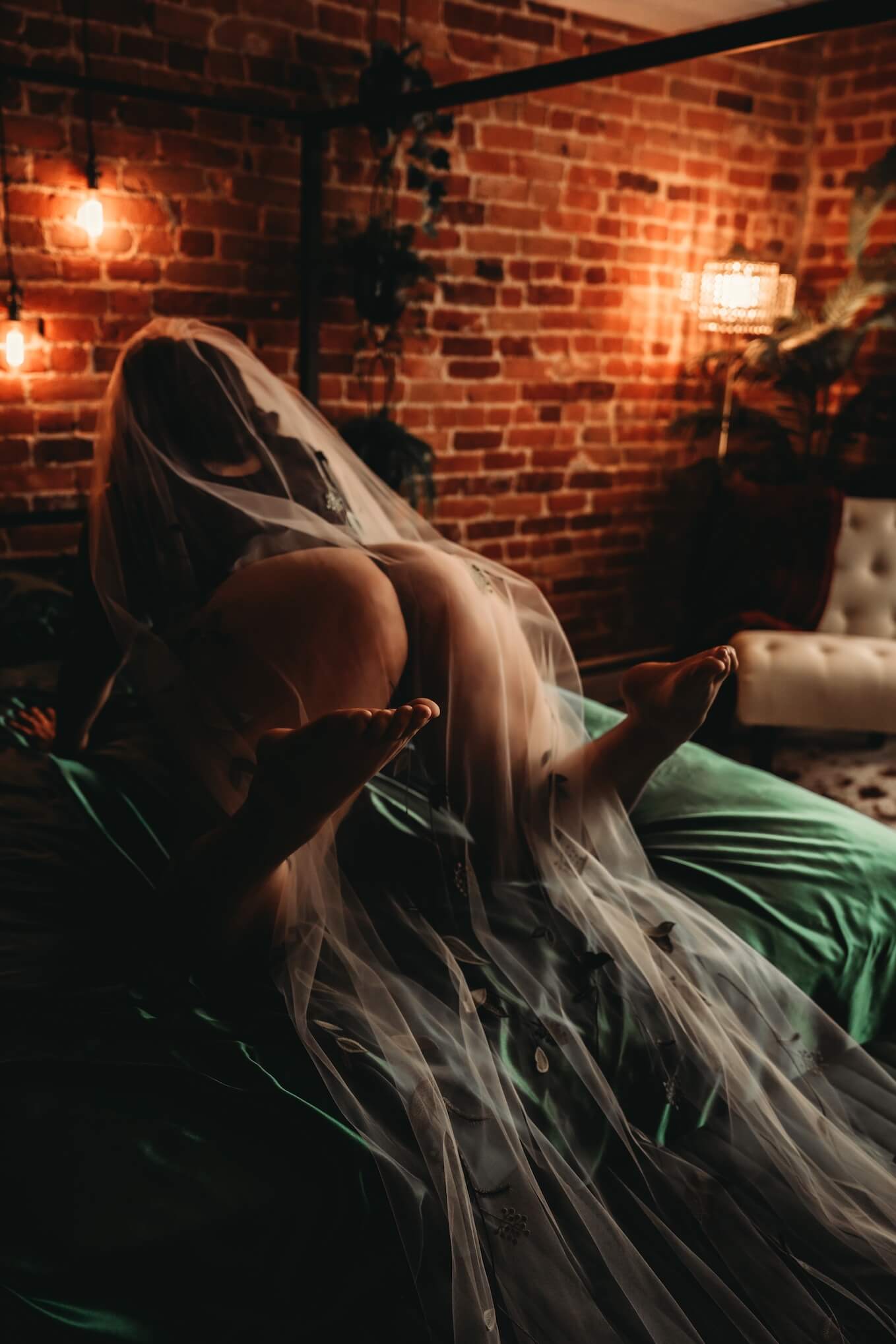 Bridal boudoir album from Black Cherry Studios