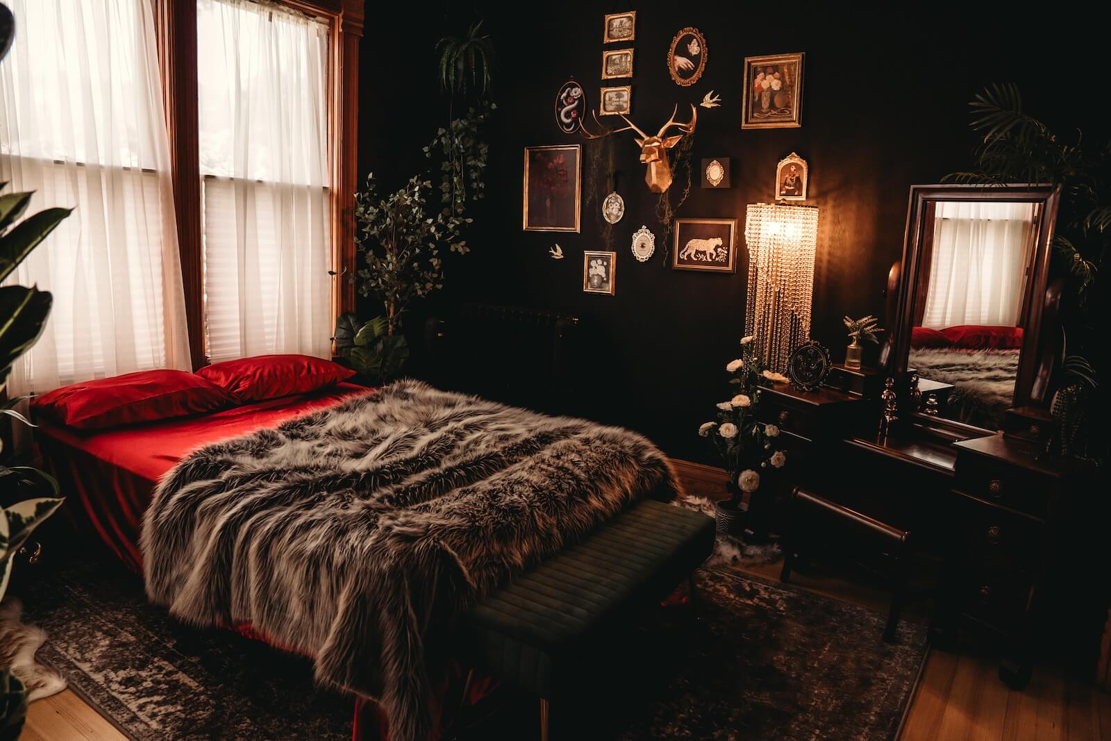 Bedroom set at Black Cherry Studios